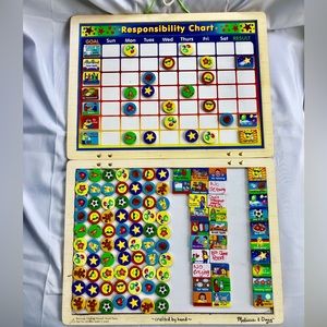 Magnetic Whiteboard Responsibility Chart